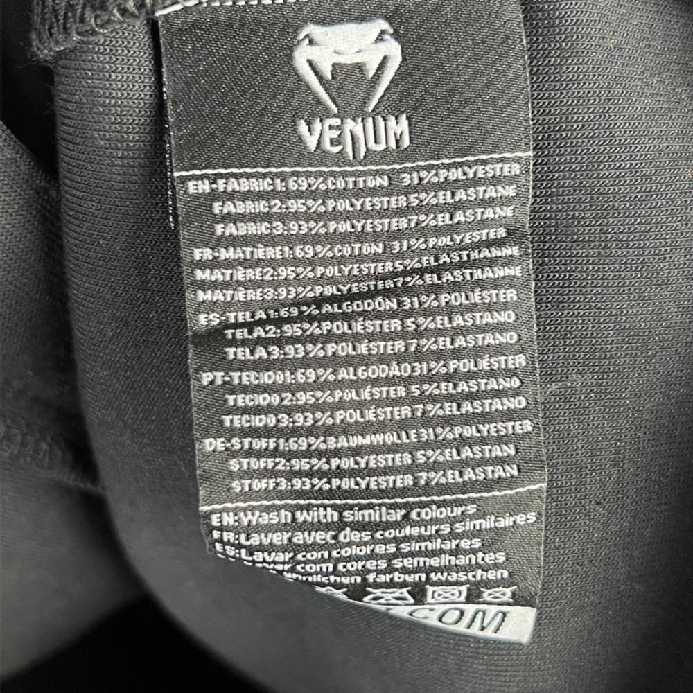 Venum Hoodie Mens Medium Black Full Zip Hooded Athletic MMA Zip Pockets‎ Jacket - Picture 10 of 12
